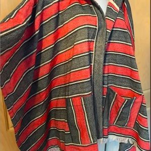 J crew poncho Comes in size large and is NWT Super CUTE !!handcrafted